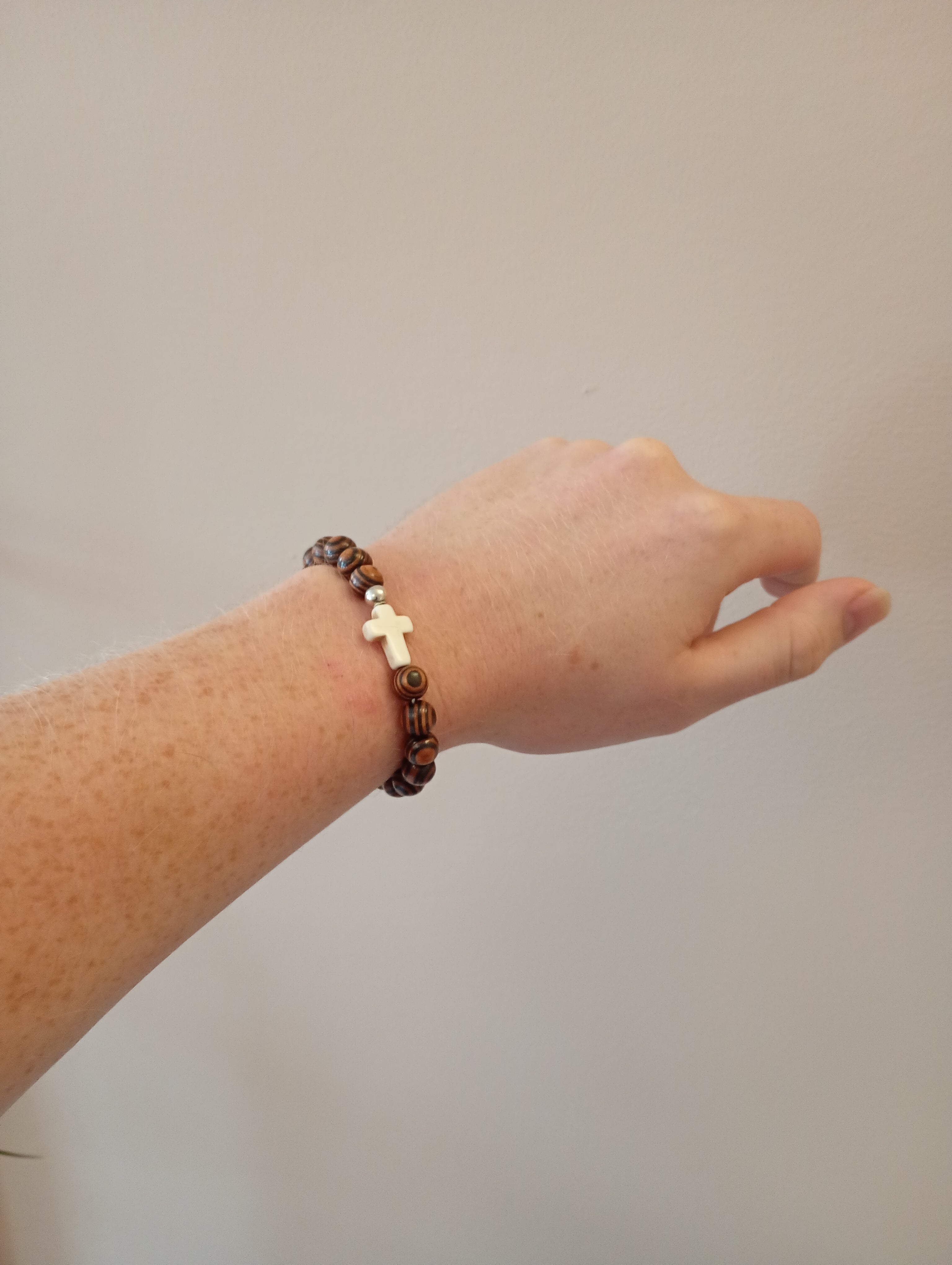 Wooden Bead Bracelet - Brown