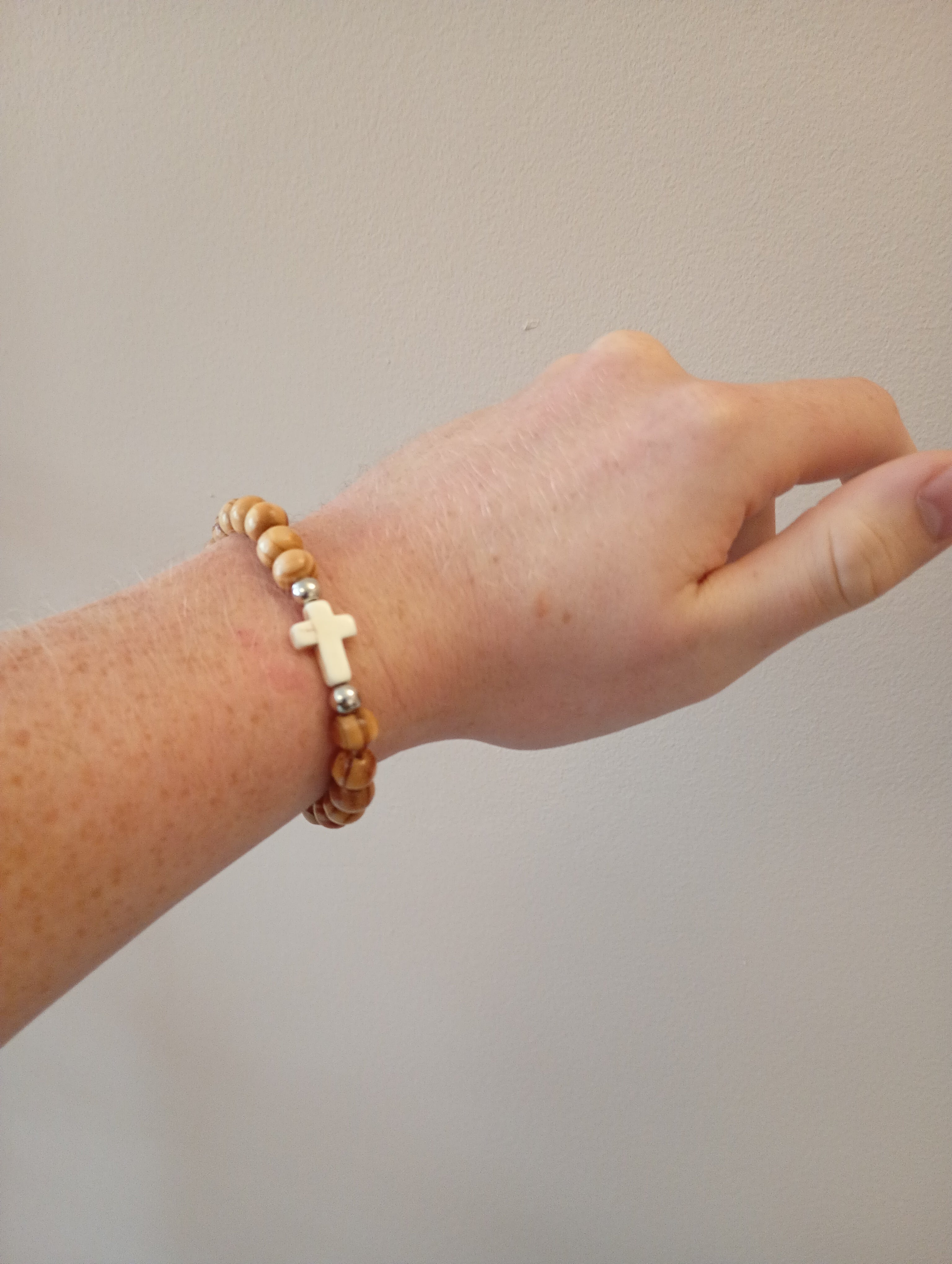 Wooden Bead Bracelet - Pale